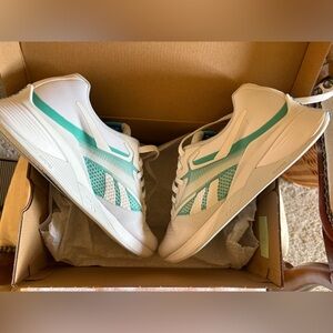 Reebok Nano X4 White, Green, and Blue Trainers size 7.5 women’s